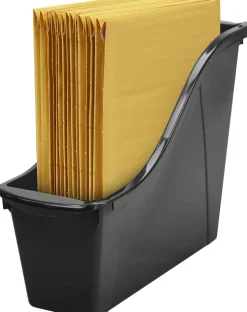 Storex Small Book Bin, Black (6 units/pack)