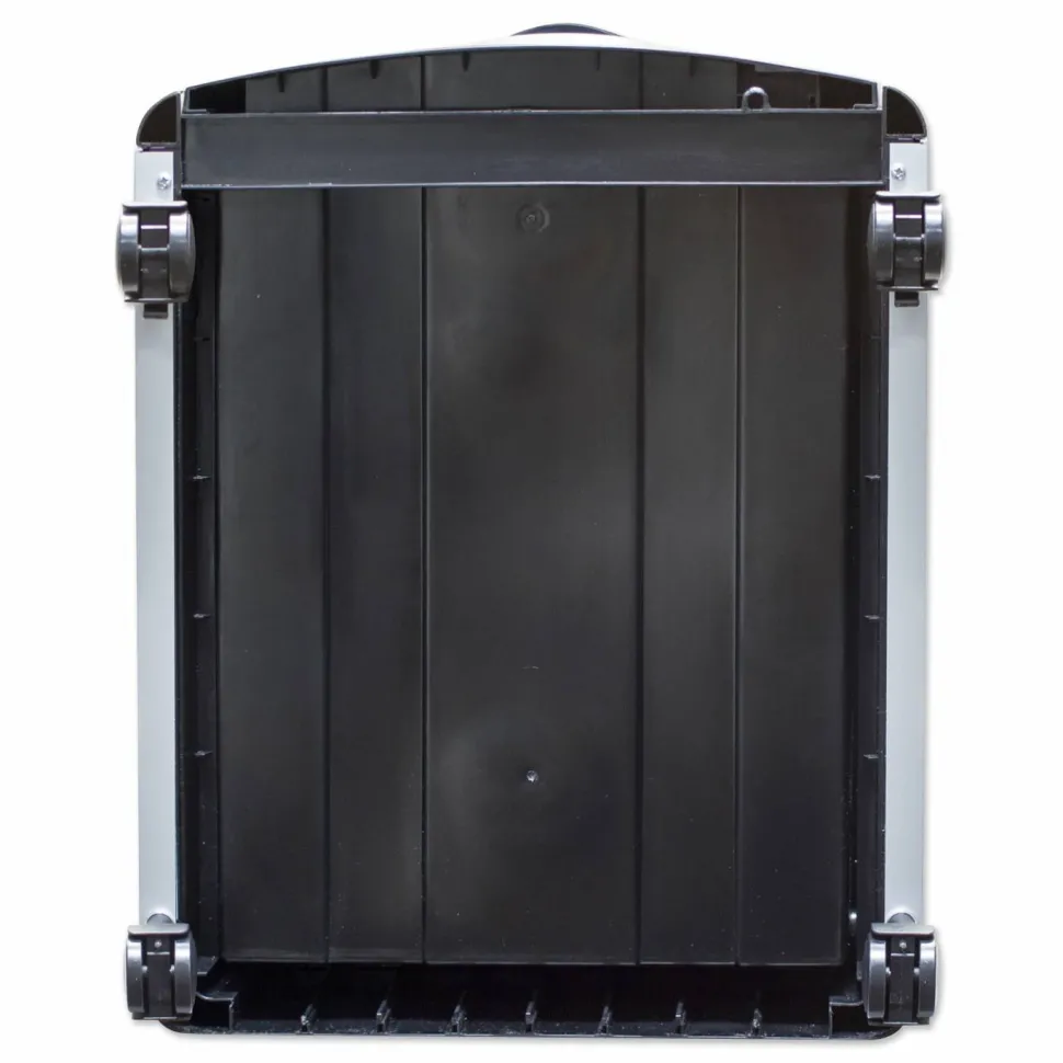 Storex 15"D Vertical File Cabinet With Casters, 100% Recycled, Gray/Black
