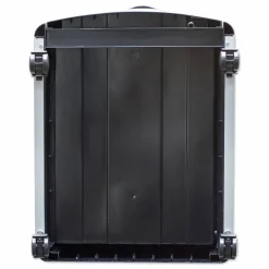 Storex Mobile Filing Cabinet with Metal Siding, 2 Letter-Size File Drawers, Silver/Black, 19