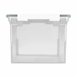 Storex Portable File Tote with Locking Handles, Letter/Legal Files, 18.5
