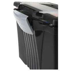 Storex Portable Letter/Legal Filebox with Organizer Lid, Letter/Legal Files, 14.5