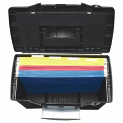 Storex Portable Letter/Legal Filebox with Organizer Lid, Letter/Legal Files, 14.5