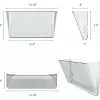 Storex Stacking Letter Size Wall Pocket, 7"H x 13"W x 4"D, Clear