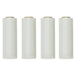 Stretch Wrap Film, Blown, 70 Gauge, 18" x 1500' Rolls, Clear, Pack Of 4