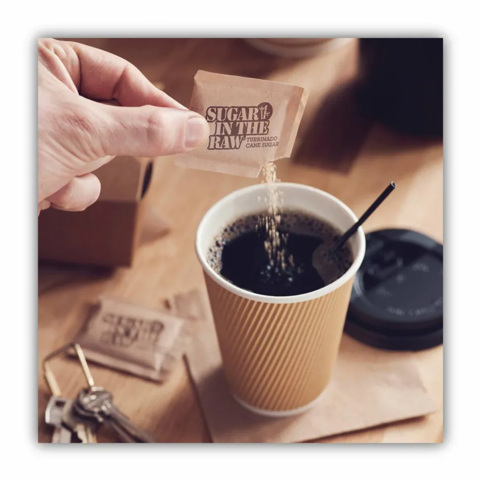 Sugar In The Raw Natural Turbinado Cane Sugar Packets - Natural Sweetener - 200/Box