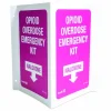 SUREFILL Overdose Kit Three-Way Wall Sign, 2.25 x 3 x 5.5
