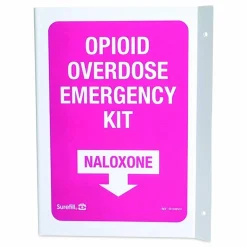 SUREFILL Overdose Kit Three-Way Wall Sign, 2.25 x 3 x 5.5