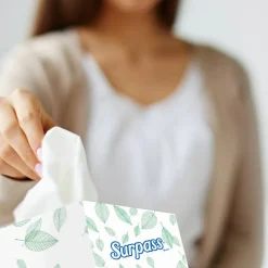 Surpass Facial Tissue for Business, Pop-Up Box, 2-Ply, White, 90 Sheets/Box, 36 Boxes/Carton