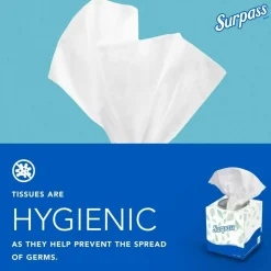 Surpass Facial Tissue for Business, Pop-Up Box, 2-Ply, White, 90 Sheets/Box, 36 Boxes/Carton