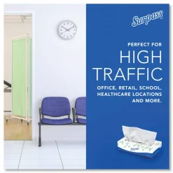 Surpass 2-Ply Facial Tissues, 45% Recycled, FSC Certified, White, 125 Per Box, Pack Of 60