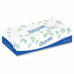 Surpass 2-Ply Facial Tissue, Unscented, 100 Tissues Per Box, Case of 30 Boxes