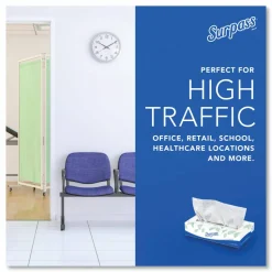 Surpass 2-Ply Facial Tissue, Unscented, 100 Tissues Per Box, Case of 30 Boxes