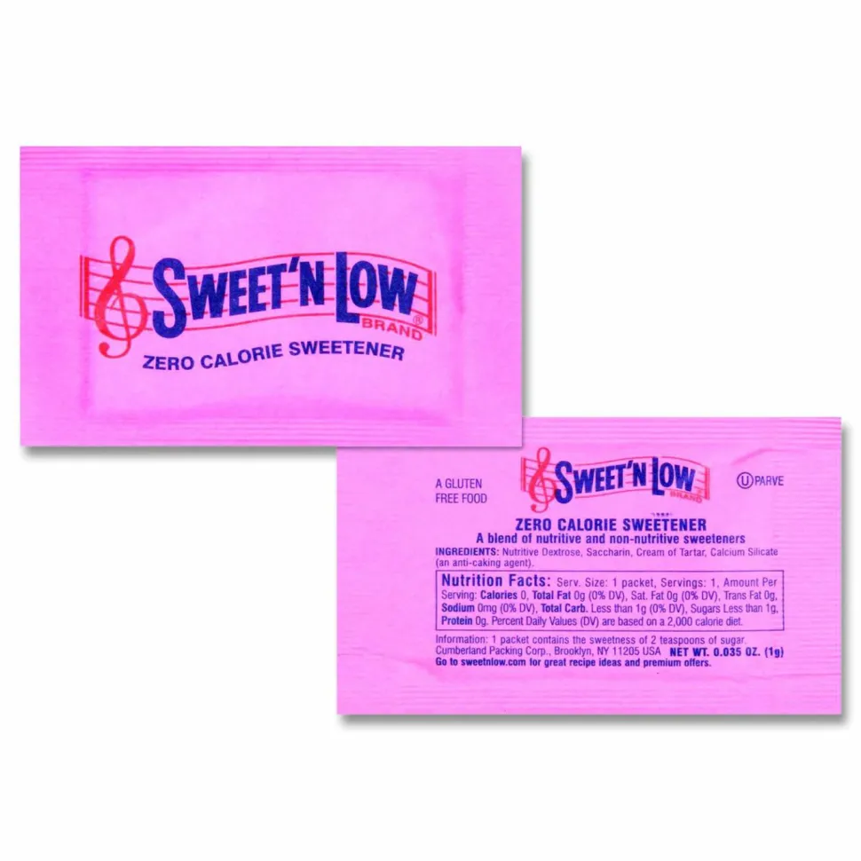 Sweet'N Low Sugar Substitute, 1 g Packet, 400/Box, 4 Box/Carton