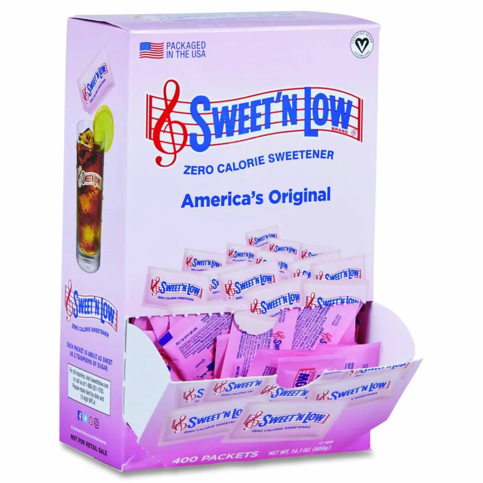 Sweet'N Low Sugar Substitute, 1 g Packet, 400/Box, 4 Box/Carton