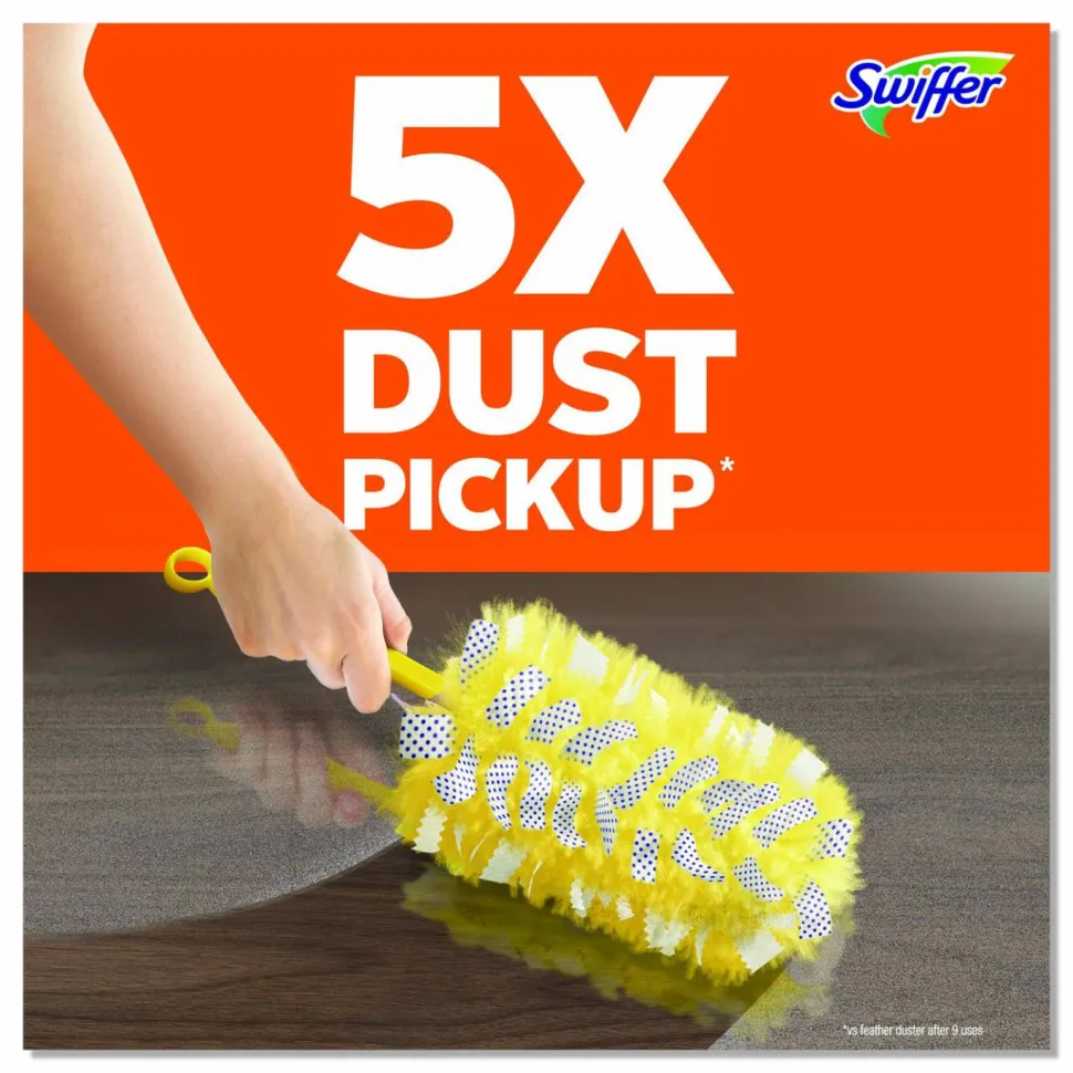 Swiffer 360° Duster Refills, Yellow, 6 Refills Per Box, Carton Of 4 Boxes