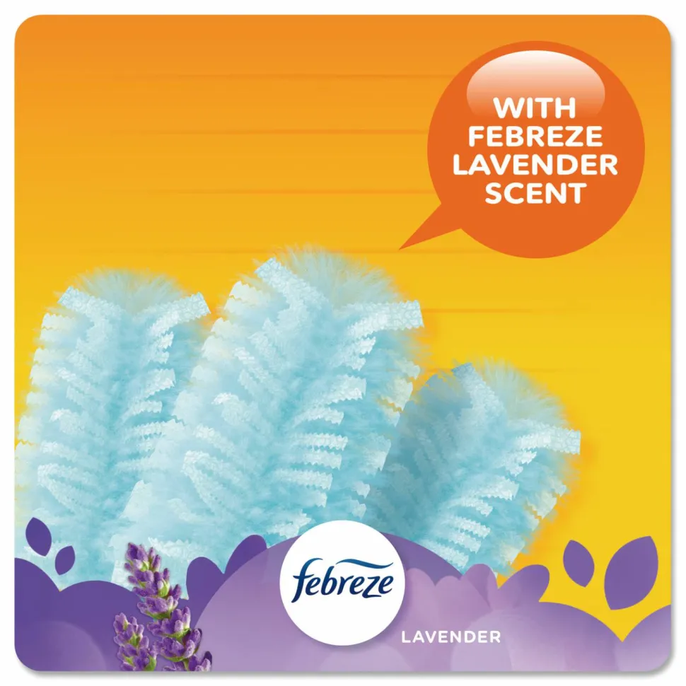 Swiffer Dusters Refill, DustLock Fiber, Lavender Vanilla Scent, Light Blue, 10/Box, 4 Boxes/Carton