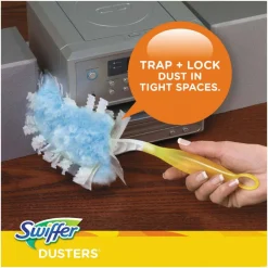 Swiffer Dusters Refill, DustLock Fiber, Lavender Vanilla Scent, Light Blue, 10/Box, 4 Boxes/Carton