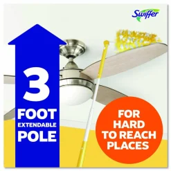 Swiffer 360 Heavy Duty Extendable Starter Dusting Kit, 3 Refills and One 6" to 3 ft Pole, 4 Kits/Carton