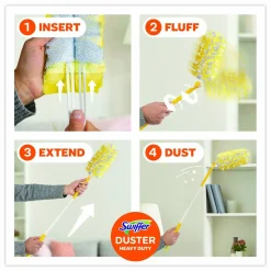 Swiffer 360 Heavy Duty Extendable Starter Dusting Kit, 3 Refills and One 6