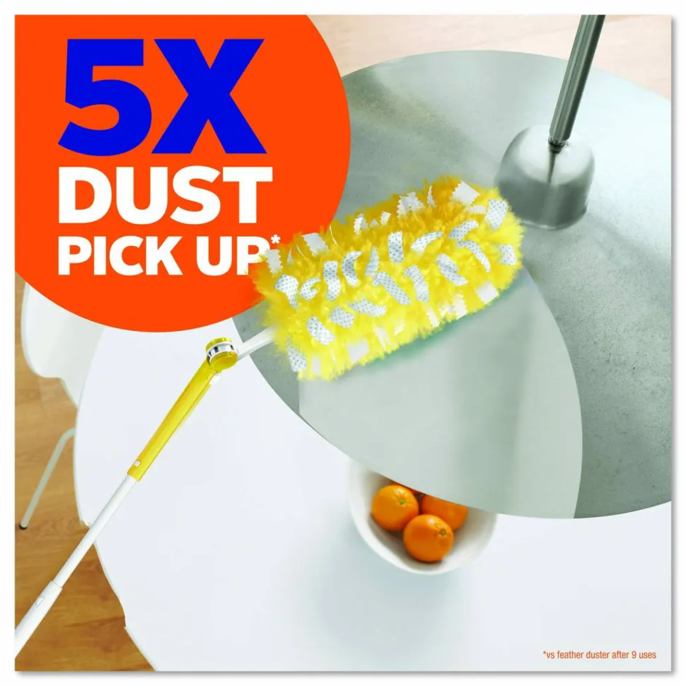 Swiffer 360 Heavy Duty Extendable Starter Dusting Kit, 3 Refills and One 6" to 3 ft Pole, 4 Kits/Carton
