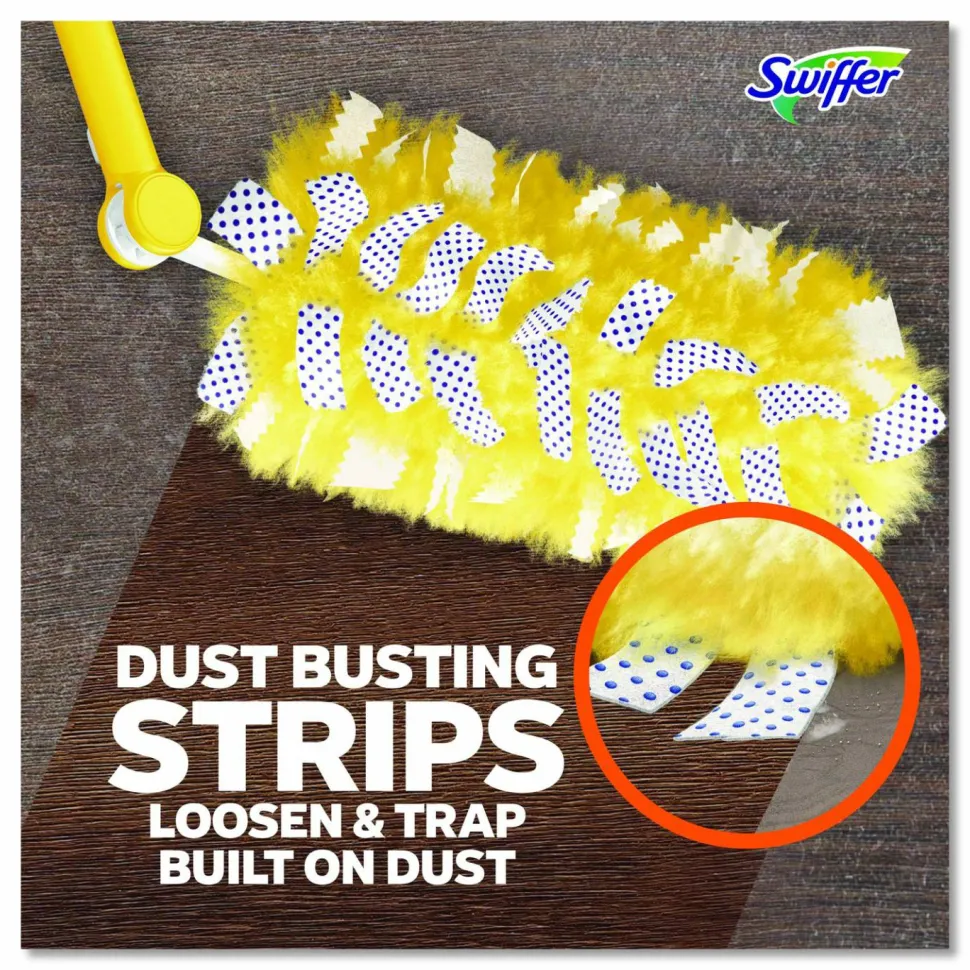 Swiffer 360 Heavy Duty Extendable Starter Dusting Kit, 3 Refills and One 6" to 3 ft Pole, 4 Kits/Carton