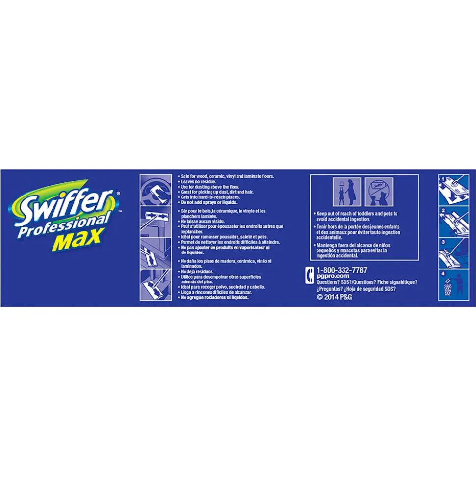 Swiffer Max/XL Dry Refill Cloths, 17.88 x 10, White, 16/Box, 6 Boxes/Carton