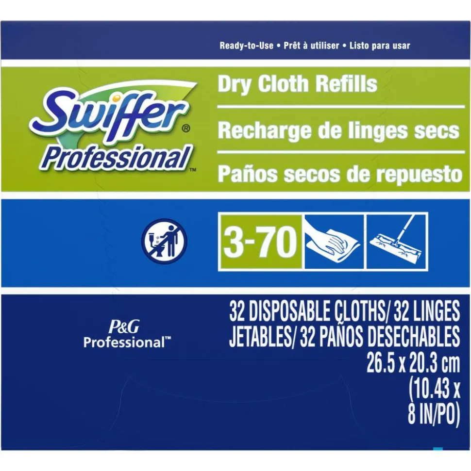 Swiffer Professional Regular Dry Cloth Sweeping Pad Refills for Swiffer Sweeper (32 Refills per Box)