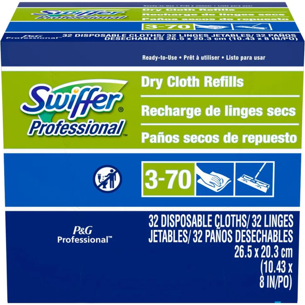 Swiffer Professional Regular Dry Cloth Sweeping Pad Refills for Swiffer Sweeper (32 Refills per Box)