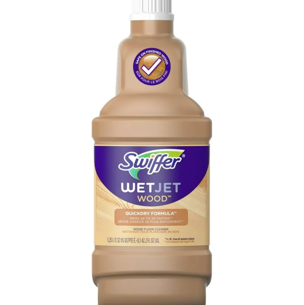 Swiffer WetJet Multipurpose Wood Floor Cleaner Solution Refill, 42.3 Oz Bottle