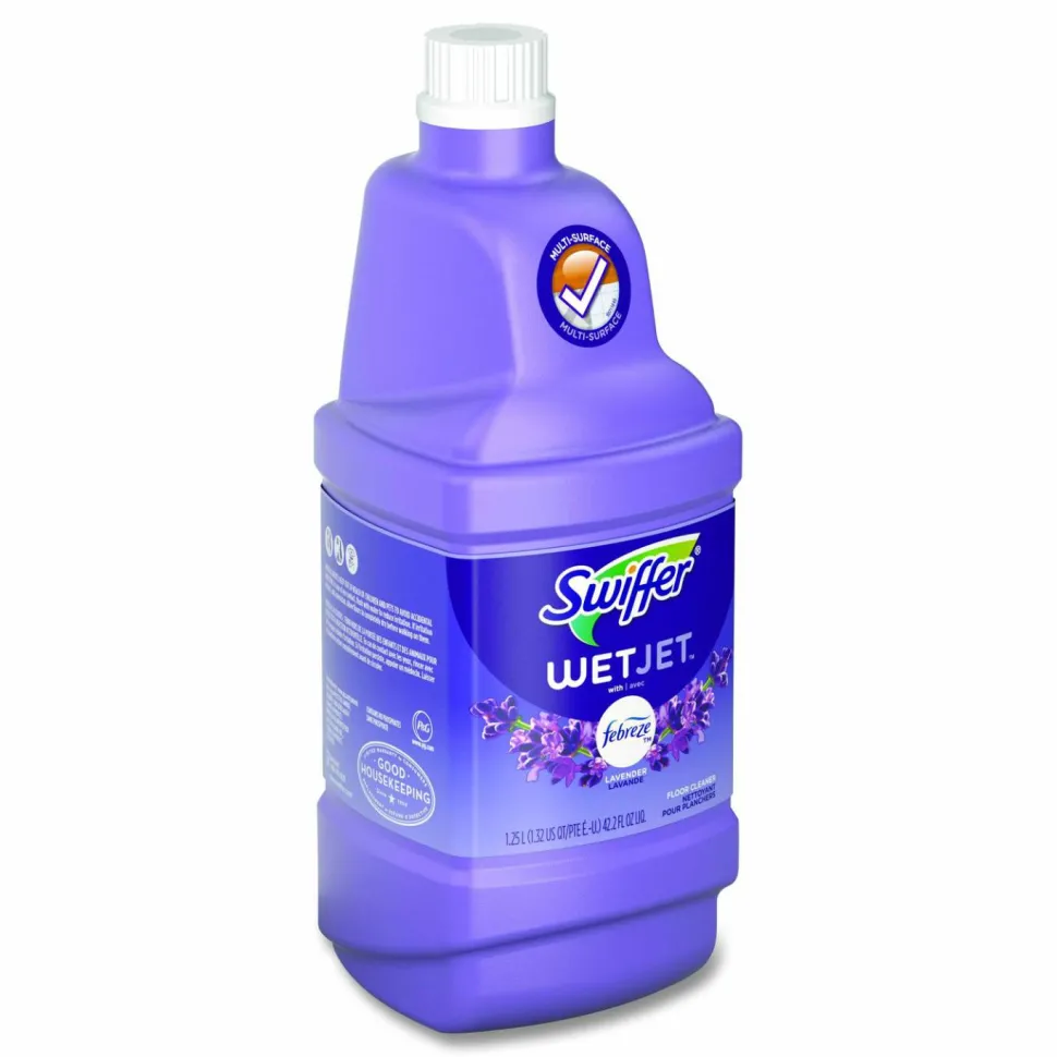 Swiffer WetJet System Cleaning-Solution Refill, Lavender Scent, 1.25 L Bottle, 4/Carton