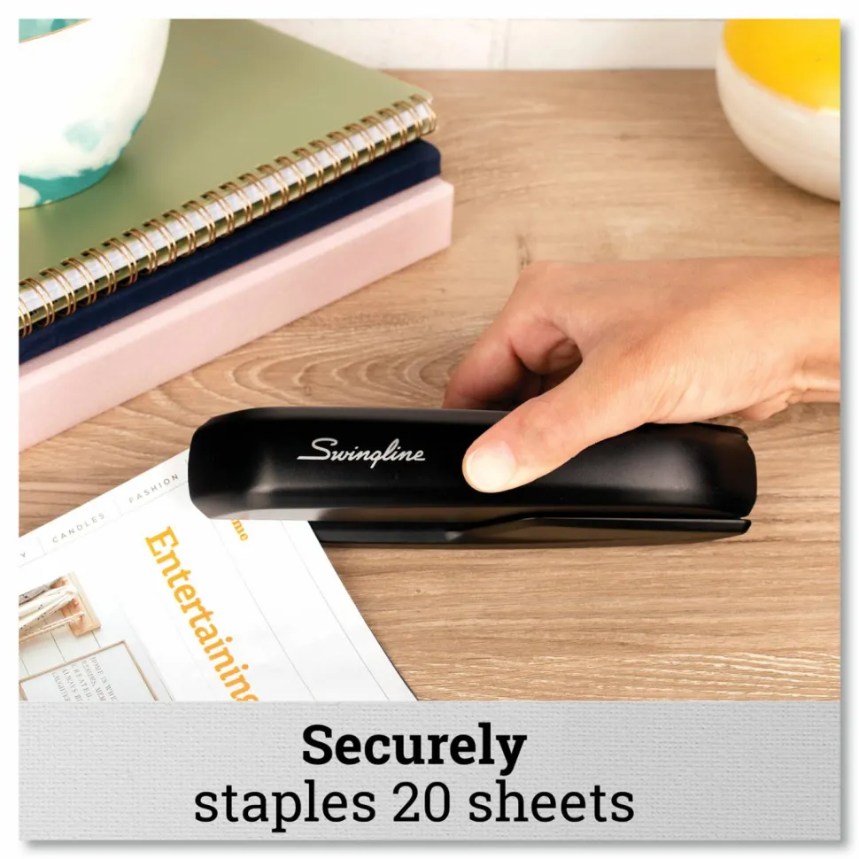 Swingline Eco Version Standard Stapler, 15 Sheets Capacity, Black