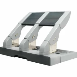 Swingline Antimicrobial High Capacity Heavy Duty Punch, 3 Holes, 75 Sheets - 3 Punch Head(s) - 75 Sheet Capacity - 9/32" Punch Size - Gray
