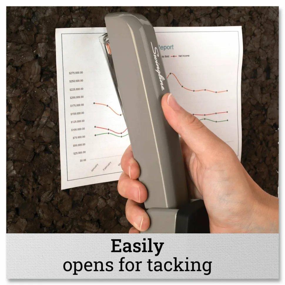 Swingline 747 Business Full Strip Desk Stapler, 30-Sheet Capacity, Steel Gray