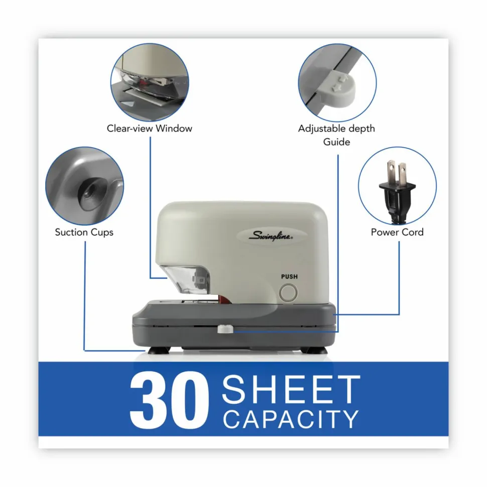 Swingline Cartridge Electric Stapler, Gray