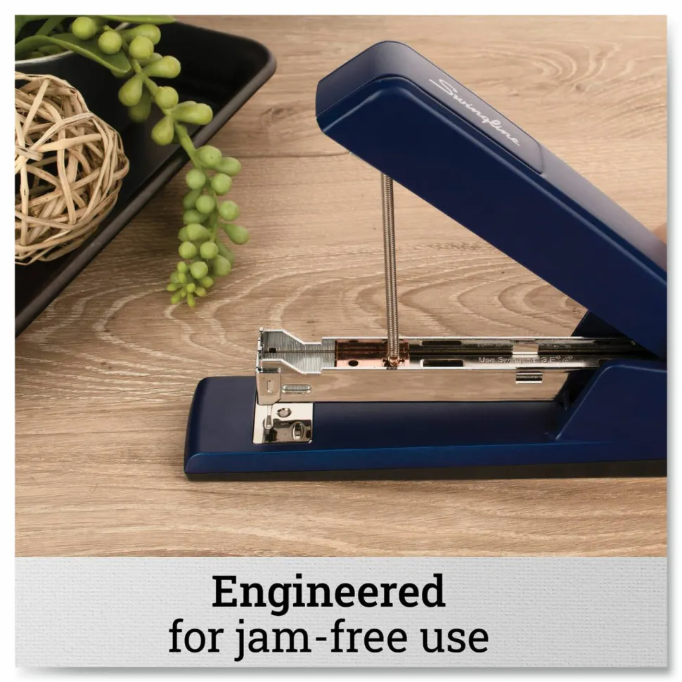 Swingline 747 Classic Stapler, 20 Sheets, Royal Blue - 20 Sheets Capacity - 210 Staple Capacity - Full Strip - 1/4" Staple Size - Royal Blue
