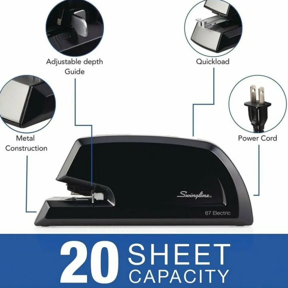 Swingline 67 Commercial Electric Stapler, Black