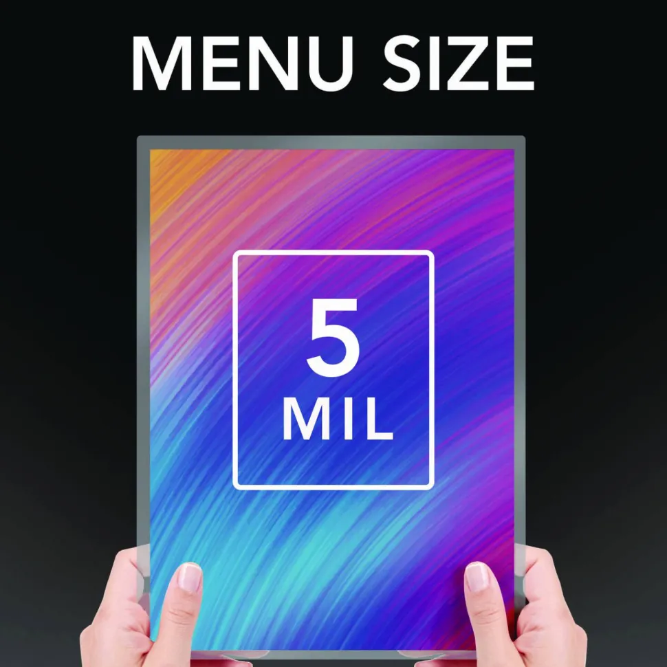 Swingline GBC EZUse Laminating Pouches, Menu Size, 5 Mil, Clear, 100/Pack