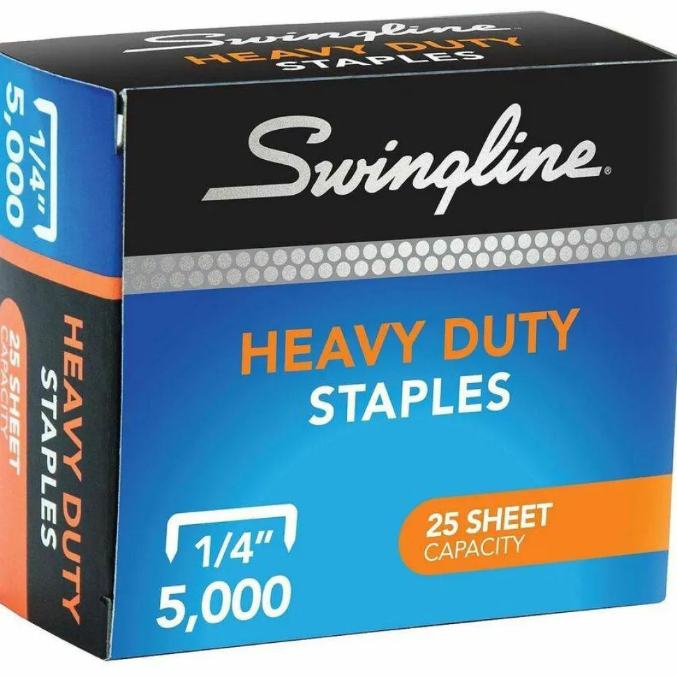 Swingline Heavy-Duty Staples, 1/4", Box Of 5000