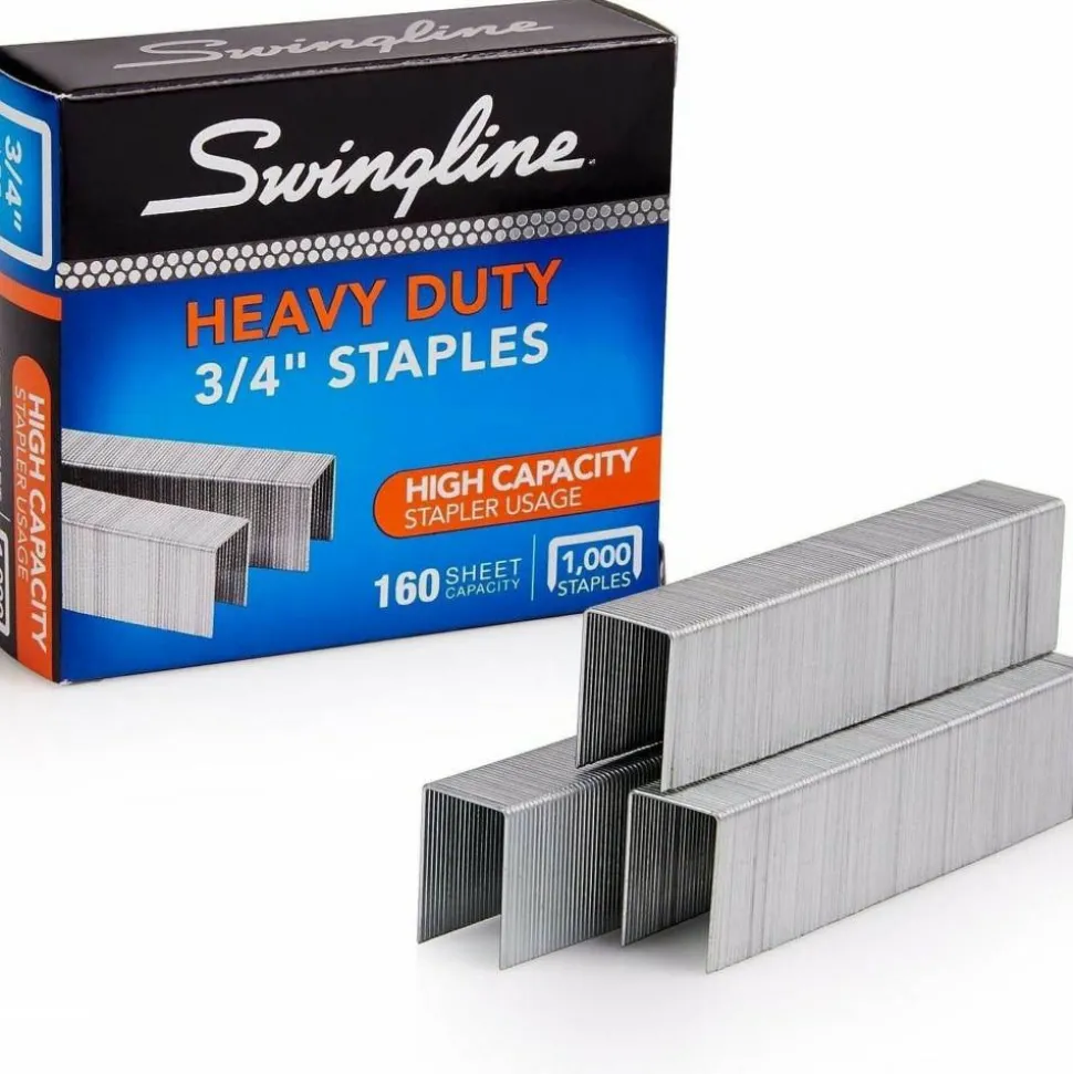 Swingline Heavy-Duty Staples, 3/4", Box Of 1,000