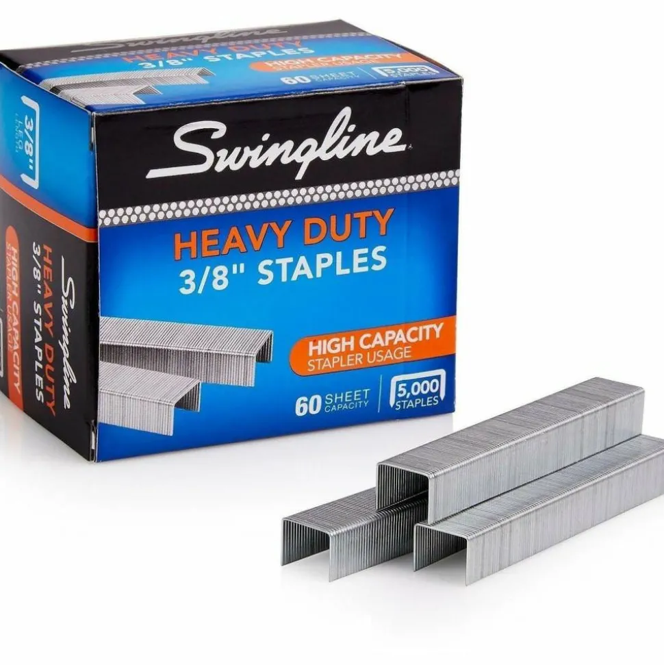 Swingline Heavy-Duty Staples, 3/8", Box Of 5,000