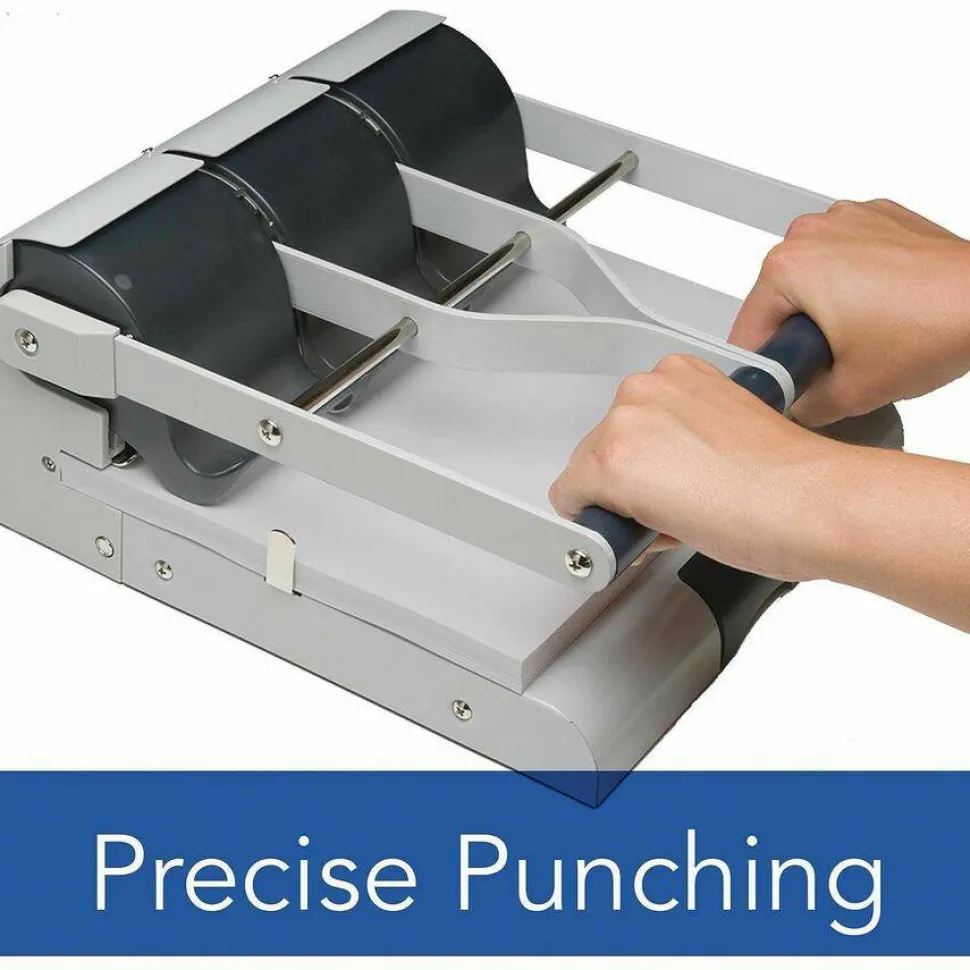 Swingline High-Capacity Adjustable Paper Punch, Light Gray