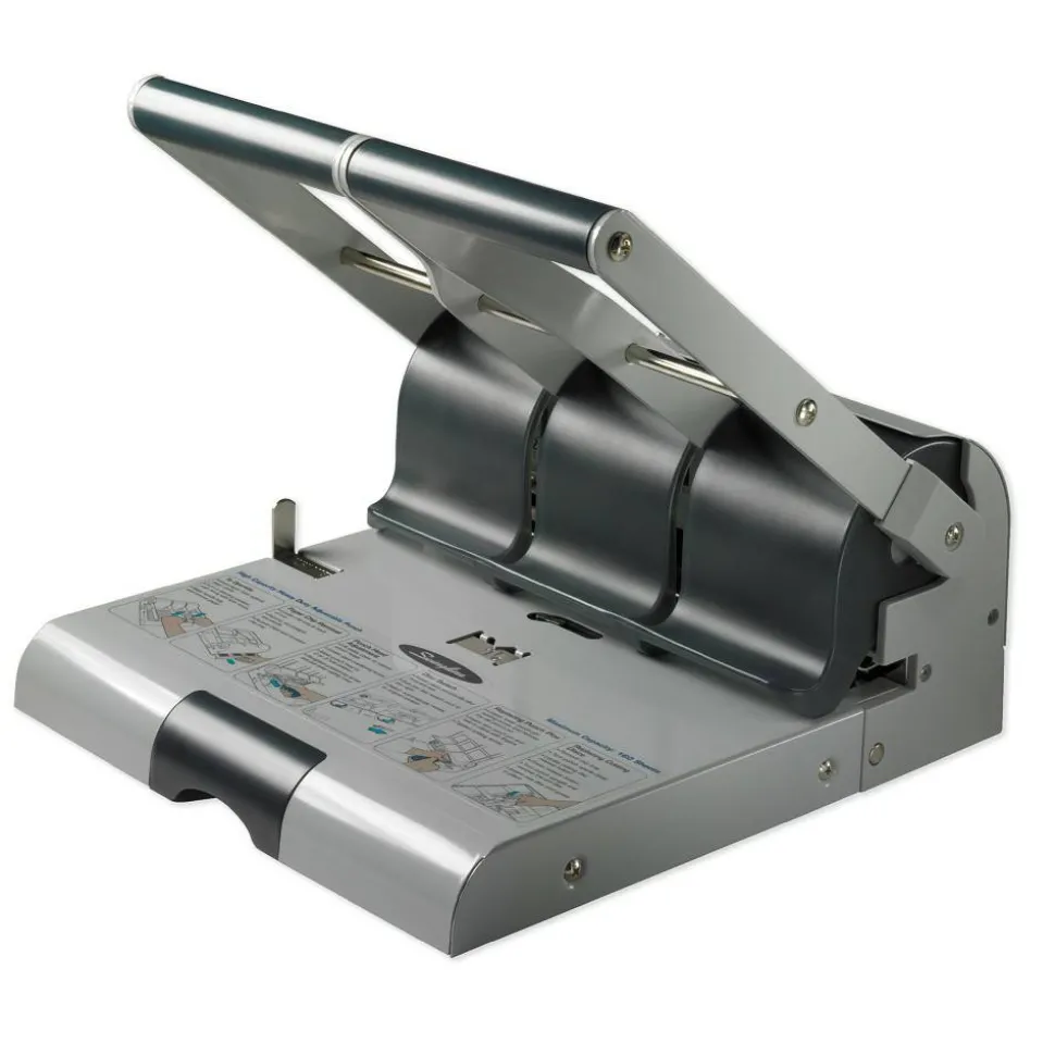 Swingline High-Capacity Adjustable Paper Punch, Light Gray