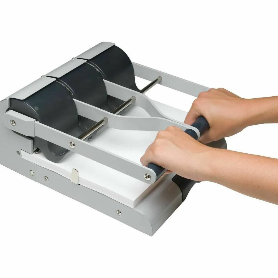 Swingline High-Capacity Adjustable Paper Punch, Light Gray