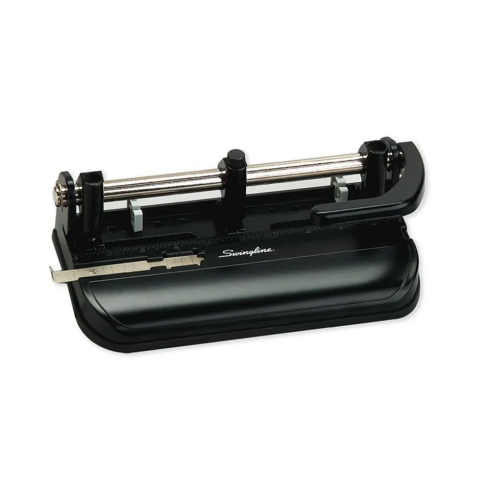 Swingline Lever-Handle Heavy-Duty Paper Punch, Black