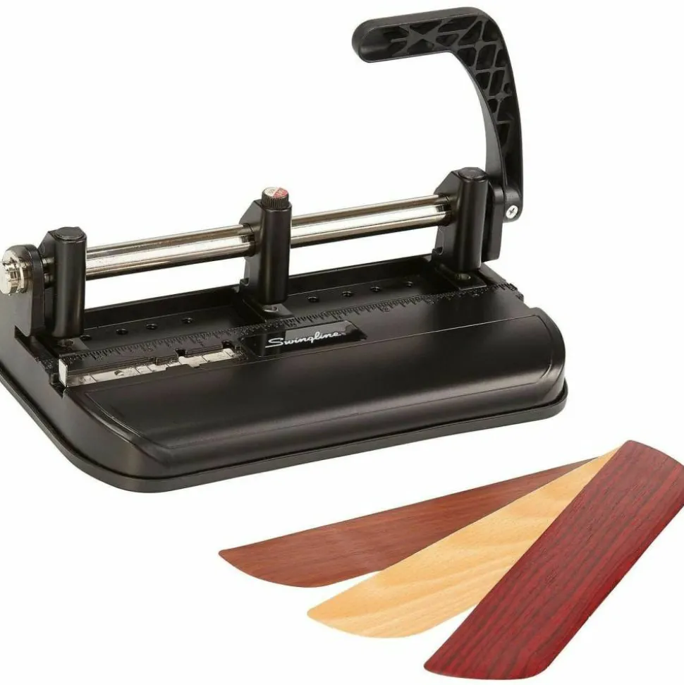 Swingline Lever-Handle Heavy-Duty Paper Punch, Black