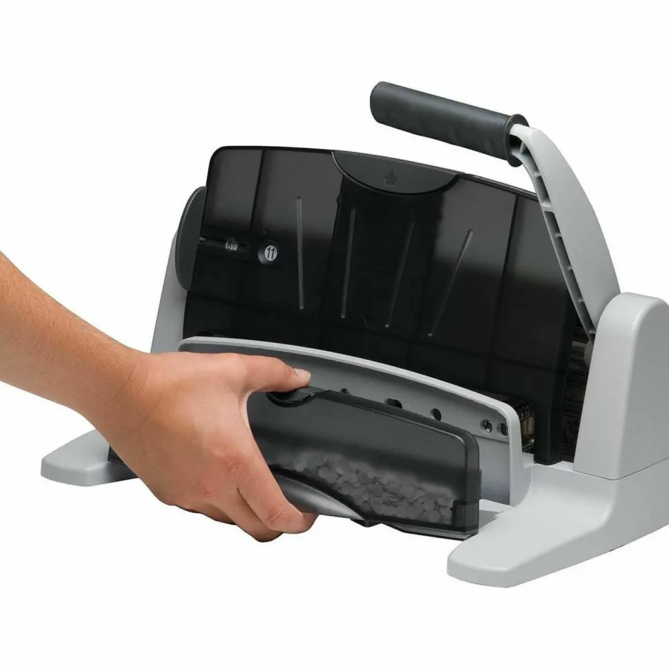 Swingline LightTouch Heavy-Duty Paper Punch, Charcoal/Gray
