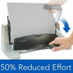Swingline LightTouch Heavy-Duty Paper Punch, Charcoal/Gray