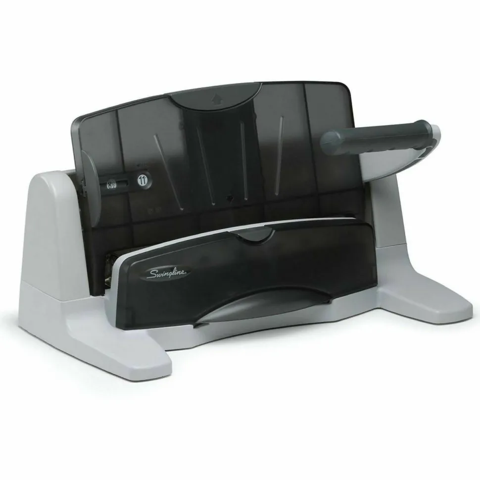 Swingline LightTouch Heavy-Duty Paper Punch, Charcoal/Gray