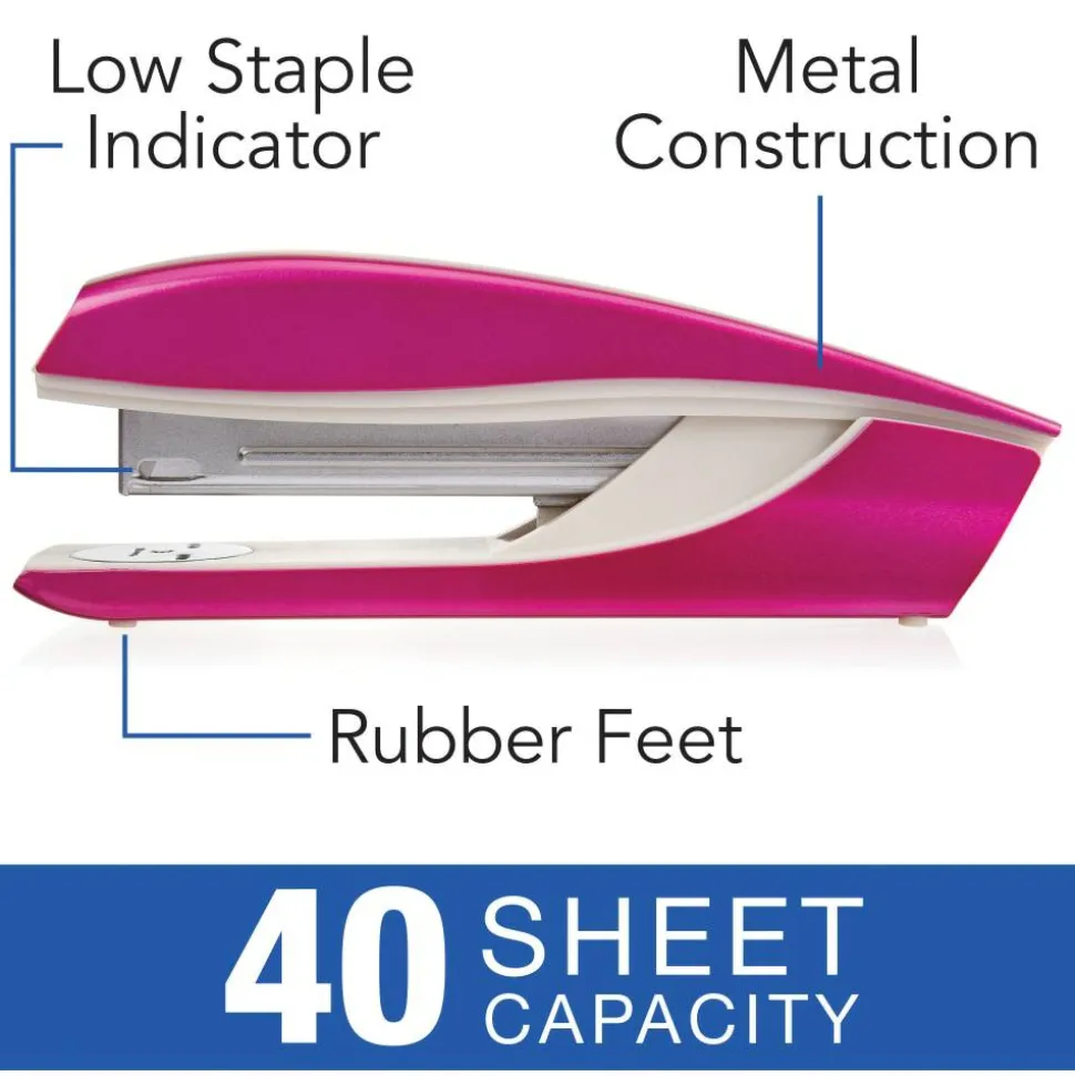 Swingline NeXXT Series WOW 40-Sheet Stapler, Pink