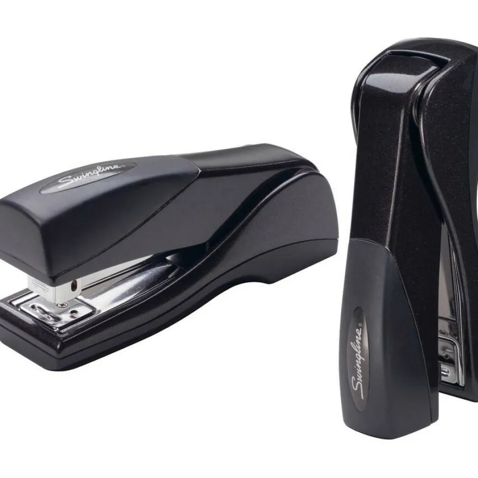 Swingline Optima Grip Compact Stapler, 25-Sheet Capacity, Graphite